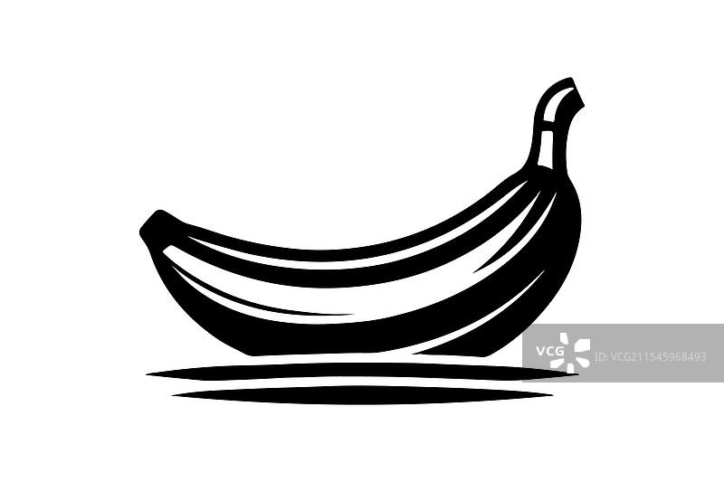 香蕉船剪影艺术用于标志和设计图片素材