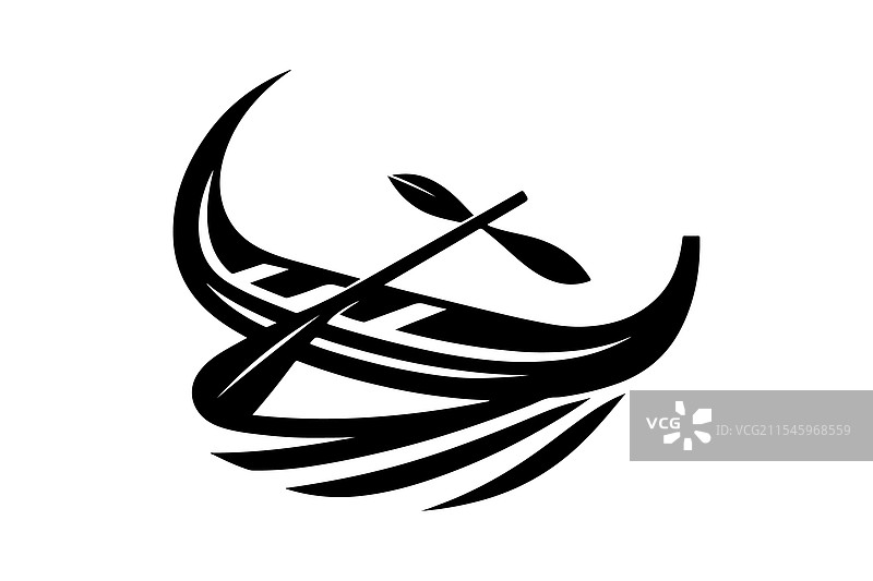 香蕉船剪影艺术用于标志和设计图片素材