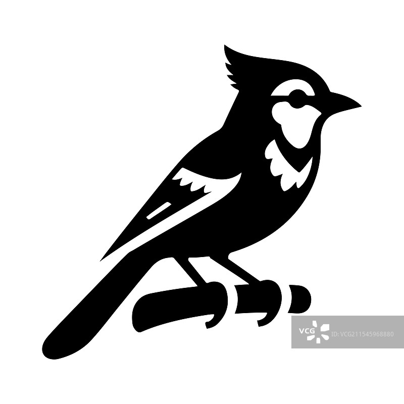 独特的蓝松鸦剪影 - 适合品牌推广图片素材