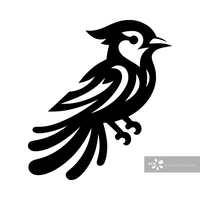 独特的蓝松鸦剪影 - 适合品牌推广图片素材