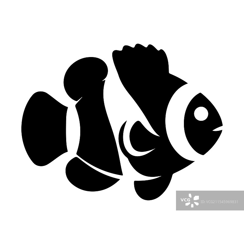 小丑鱼剪影高级图形设计图片素材