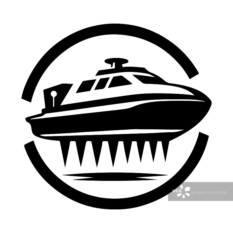 独特的气垫船轮廓 - 适合任何场合图片素材