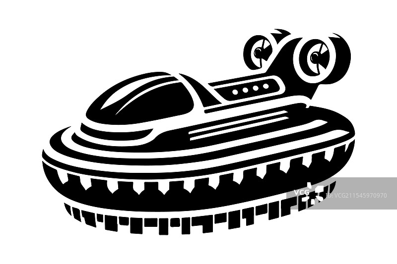 独特的气垫船轮廓 - 适合任何场合图片素材