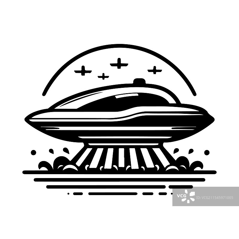 独特的气垫船轮廓 - 适合任何场合图片素材