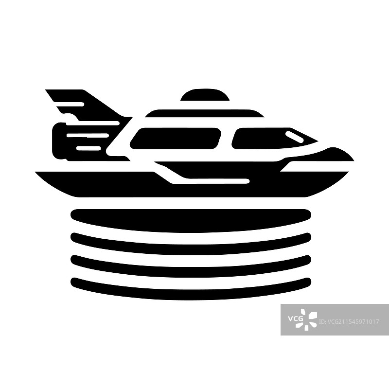 独特的气垫船轮廓 - 适合任何场合图片素材