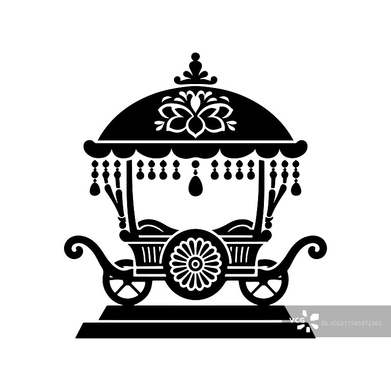 轿子剪影包，完美适用于文化活动图片素材