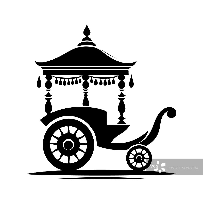 轿子剪影包，完美适用于文化活动图片素材