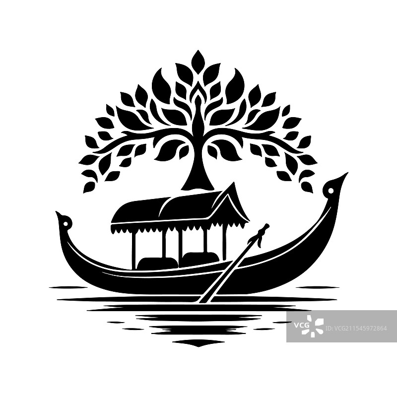 小船剪影下载高质量图形图片素材