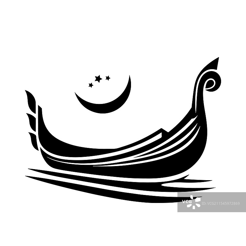 小船剪影下载高质量图形图片素材