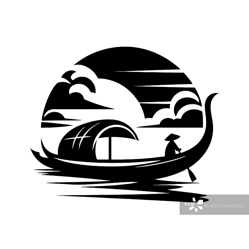 小船剪影下载高质量图形图片素材