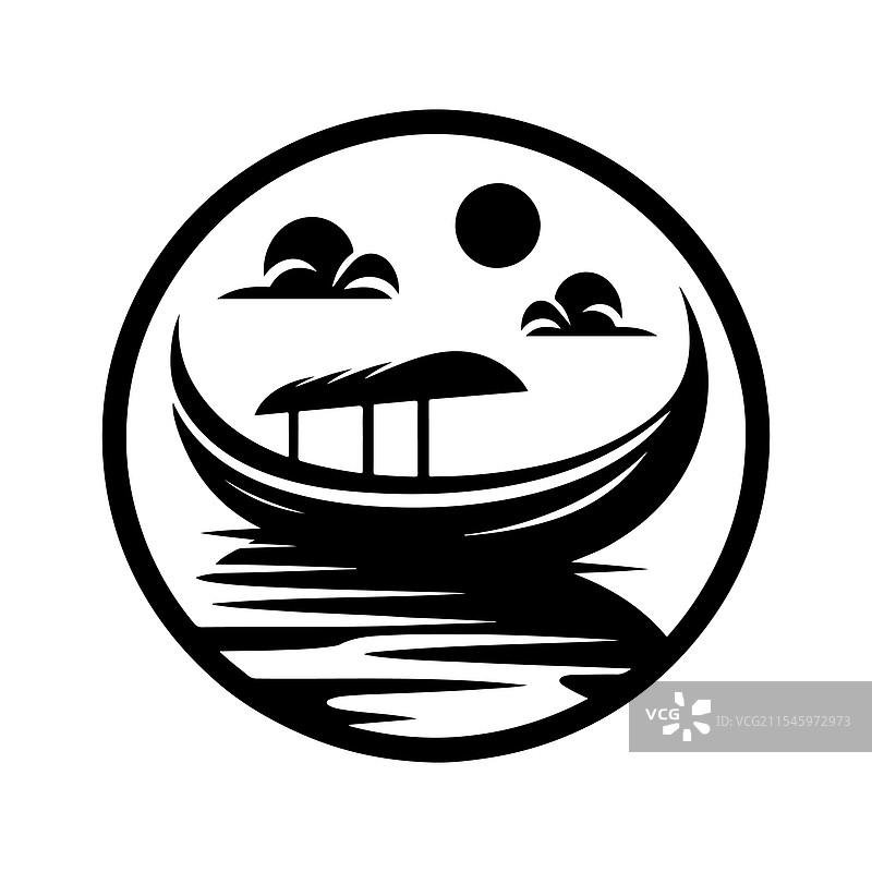 小船剪影下载高质量图形图片素材