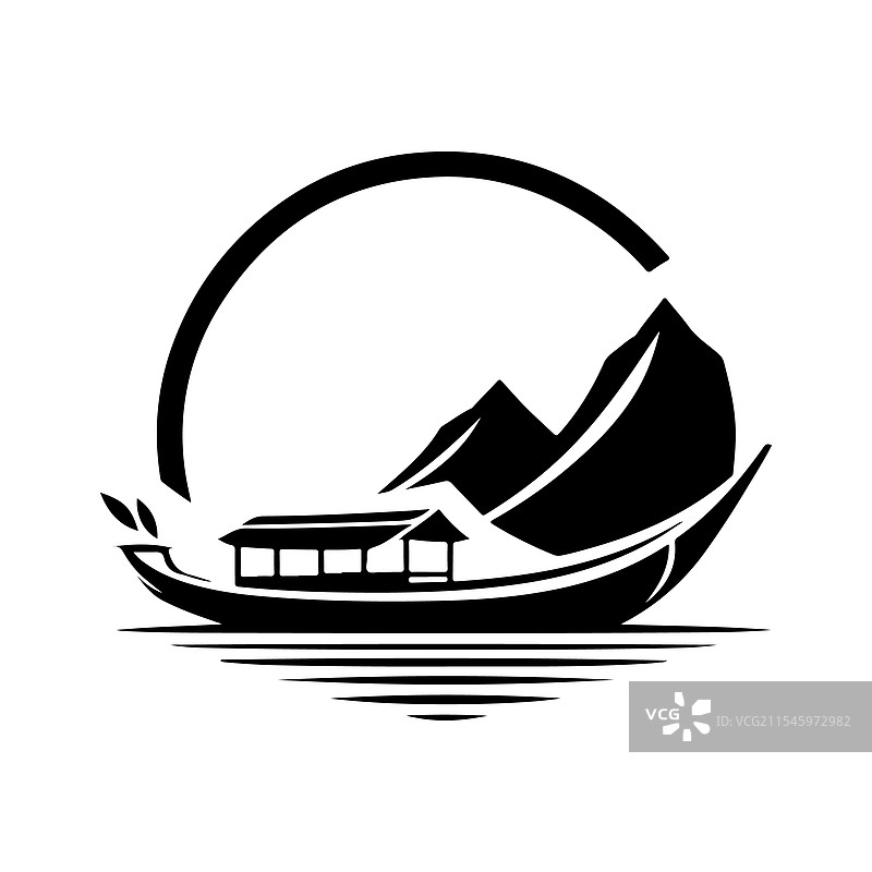 小船剪影下载高质量图形图片素材