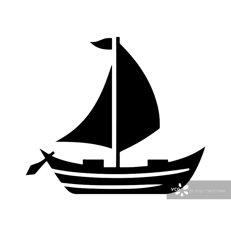 高质量的小艇轮廓用于无缝图形设计图片素材