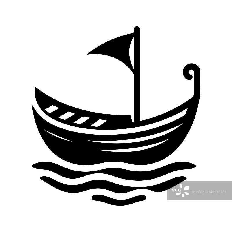 高质量的小艇轮廓用于无缝图形设计图片素材