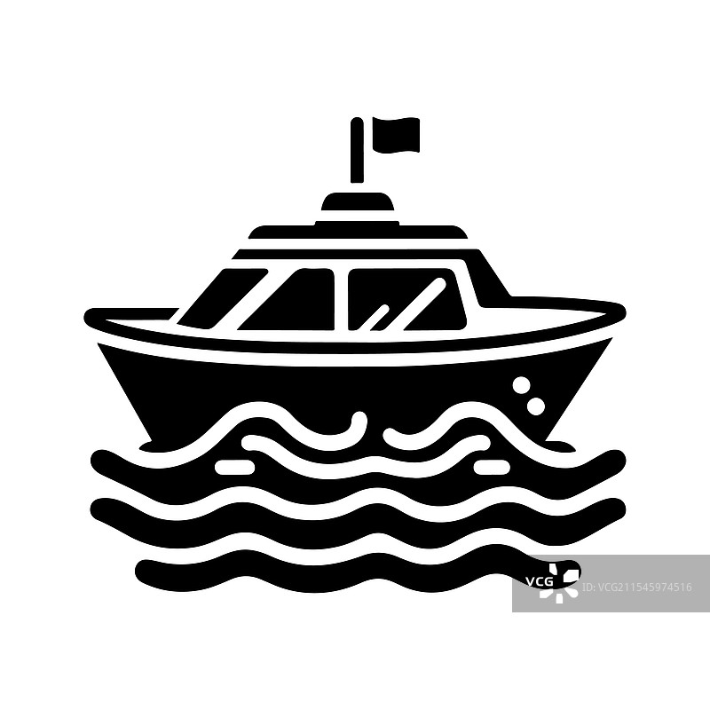 获取高质量的水上出租车剪影用于您的图片素材