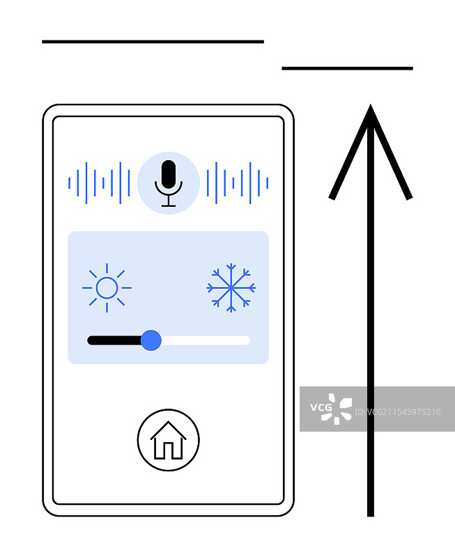智能家居语音控制气候调节图片素材