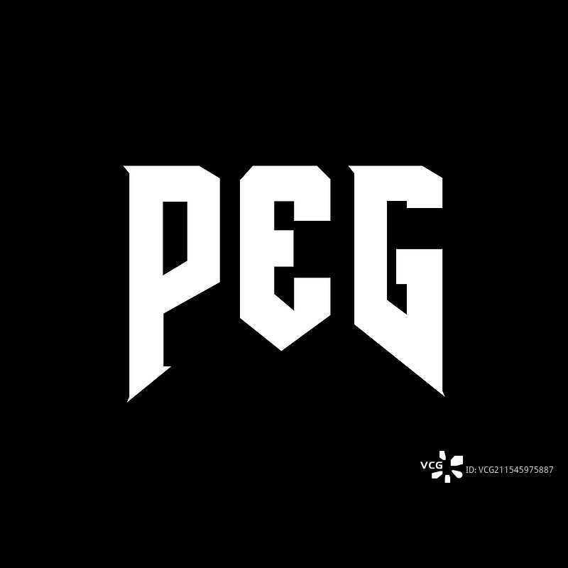 科技公司PEG的字母标志设计图片素材