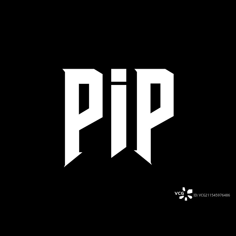 科技公司PIP的字母标志设计图片素材