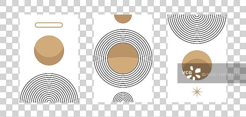 抽象极简主义墙面艺术三联画图片素材