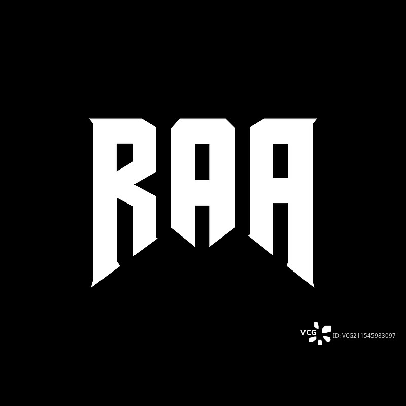 技术公司 RAA 的字母标志设计图片素材