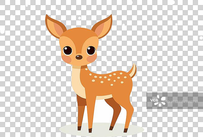 可爱的幼鹿艺术背景图片素材