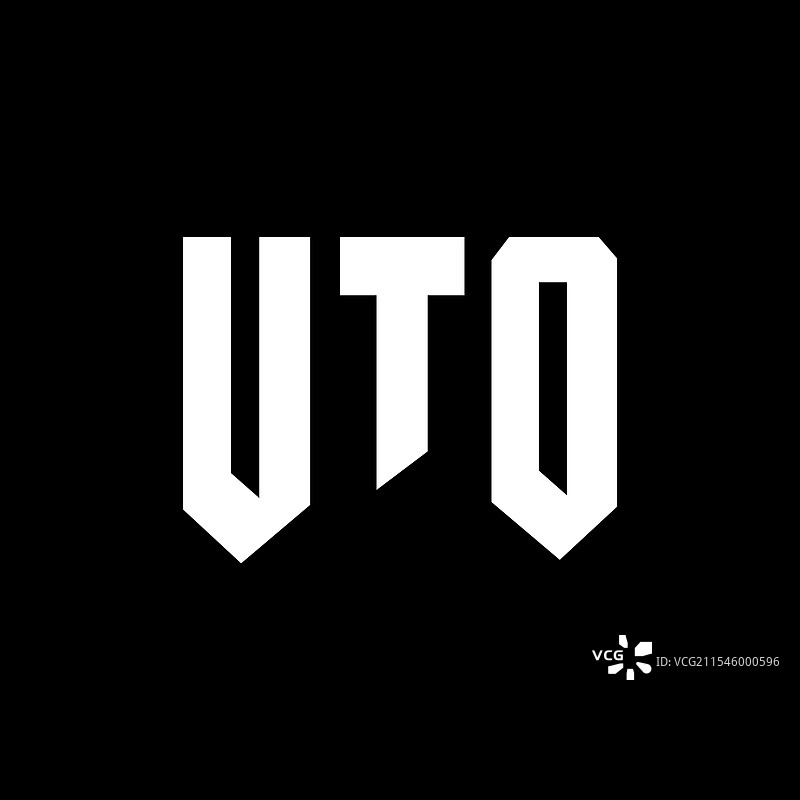 技术公司UTO的字母标志设计图片素材