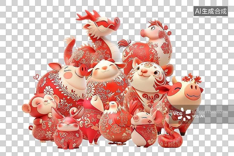 【AI数字艺术】十二生肖图片素材