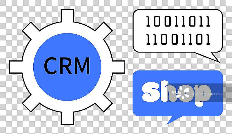 数字沟通和商业交流的CRM工具图片素材