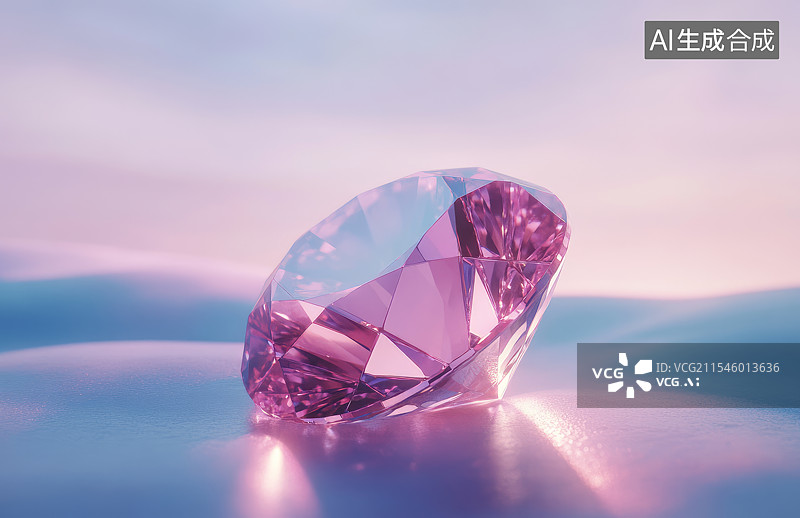【AI数字艺术】情人节钻石爱情婚姻周年纪念概念3D元素图片素材
