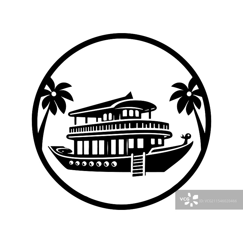 房船剪影 - 适合海洋主题图片素材