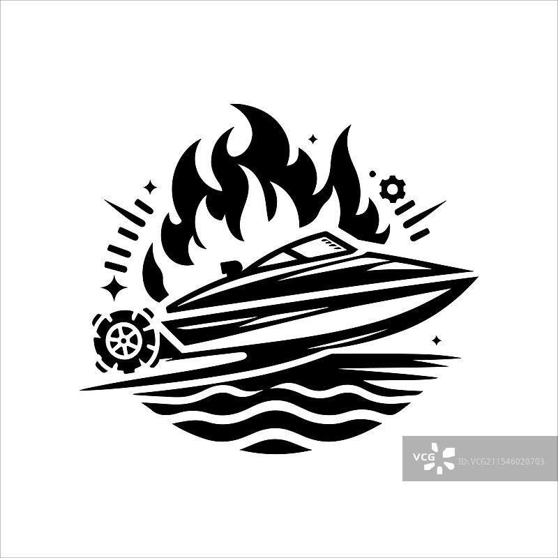 高质量喷气船轮廓图形图片素材