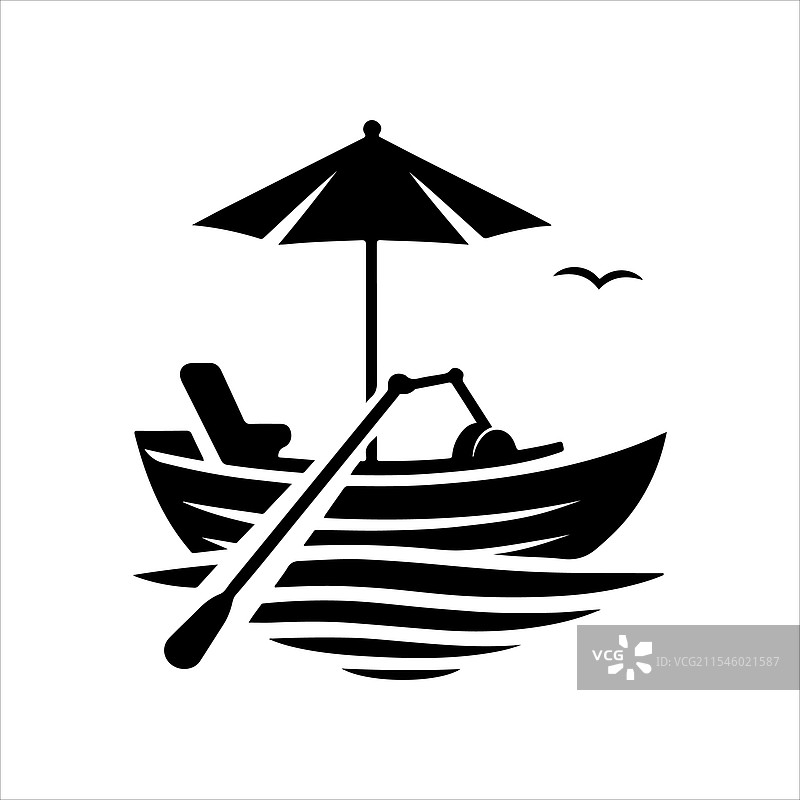 高质量脚踏船剪影下载图片素材