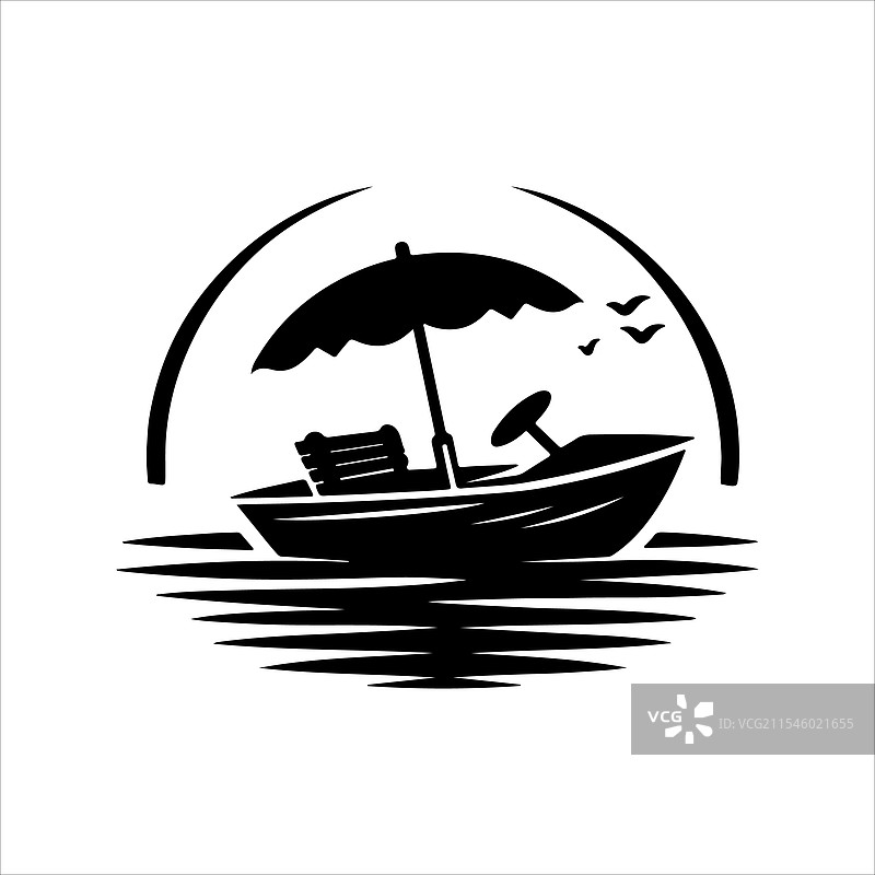 高质量脚踏船剪影下载图片素材