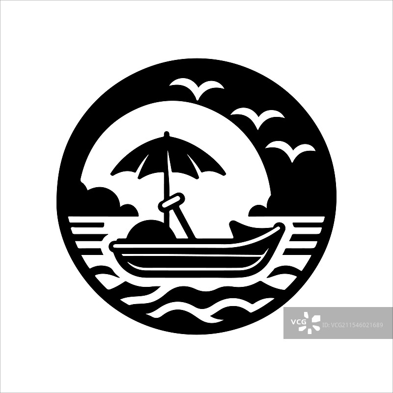 高质量脚踏船剪影下载图片素材