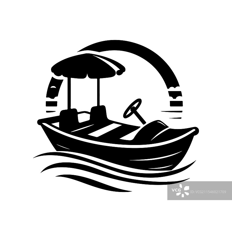 高质量脚踏船剪影下载图片素材