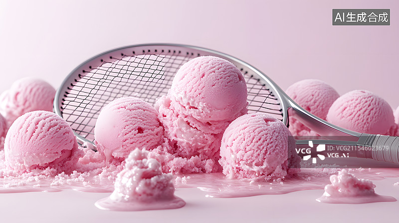 【AI数字艺术】拍子  网球拍  冰淇淋图片素材