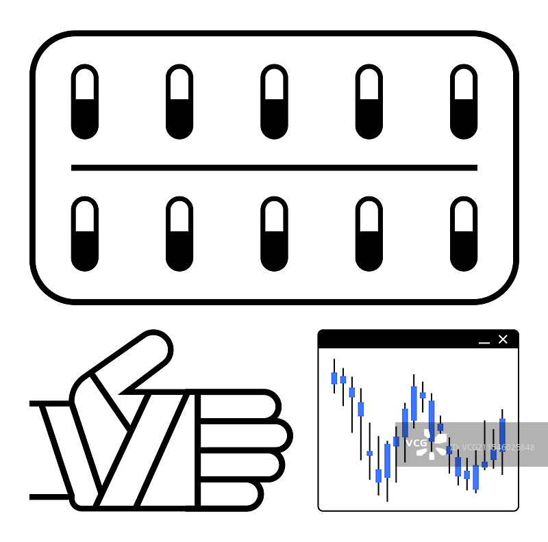 医疗用品、伤害护理和股票市场图片素材