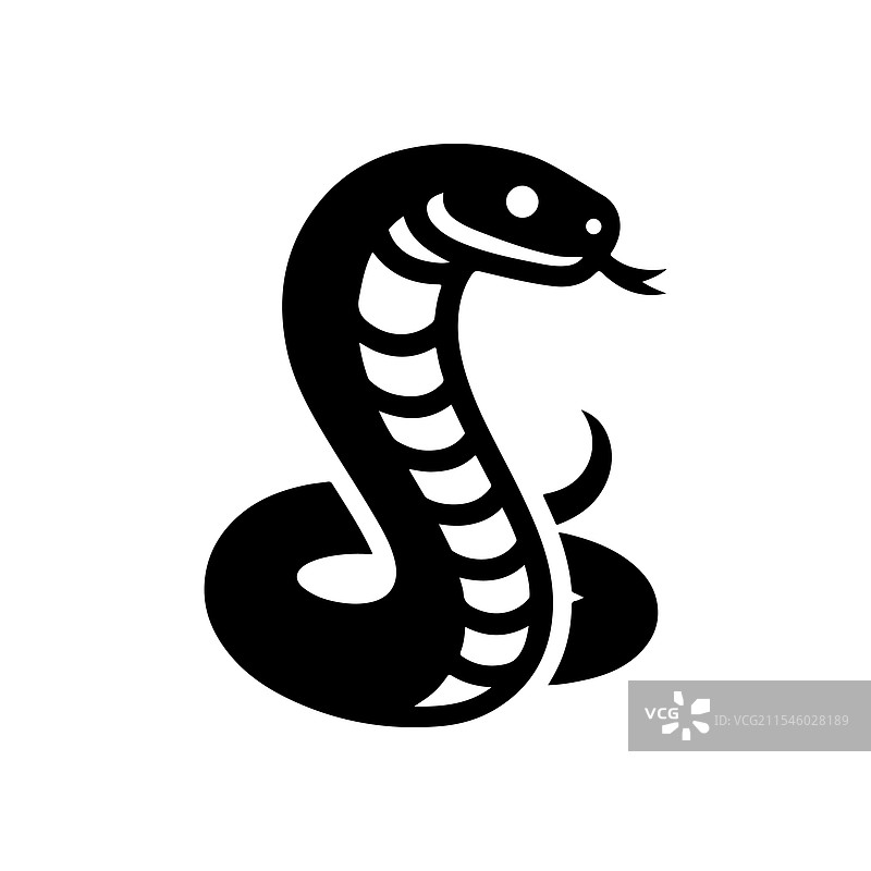 黑曼巴蛇的剪影，完美适用于图片素材