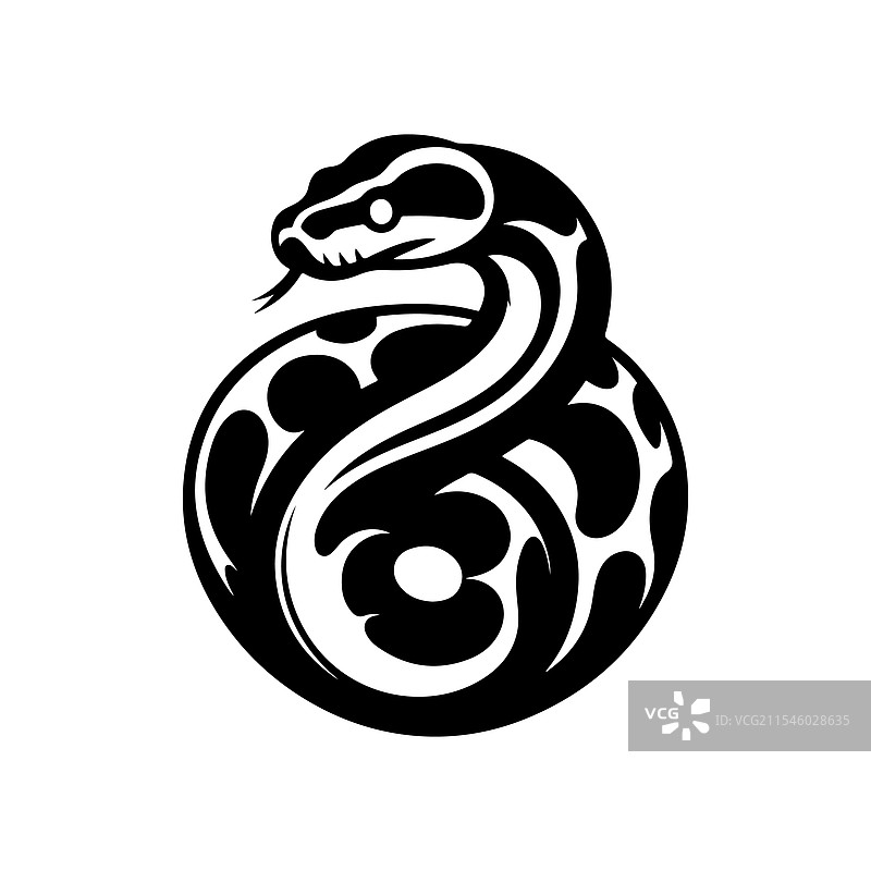 惊艳的蟒蛇剪影图片素材