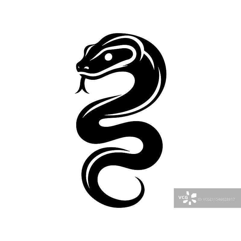 惊艳的蟒蛇剪影图片素材