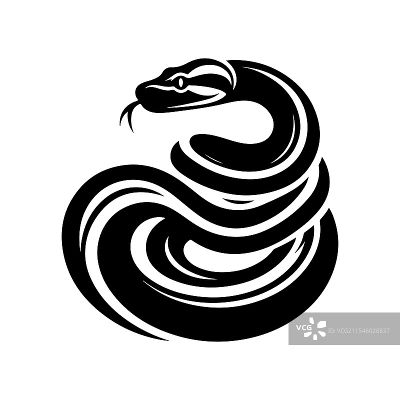 惊艳的蟒蛇剪影图片素材