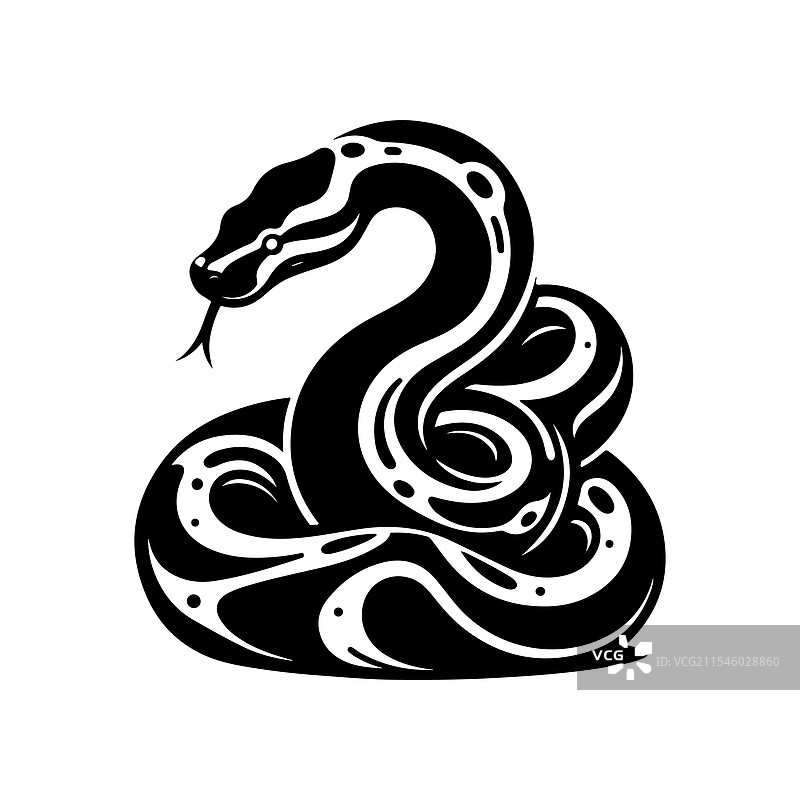 惊艳的蟒蛇剪影图片素材