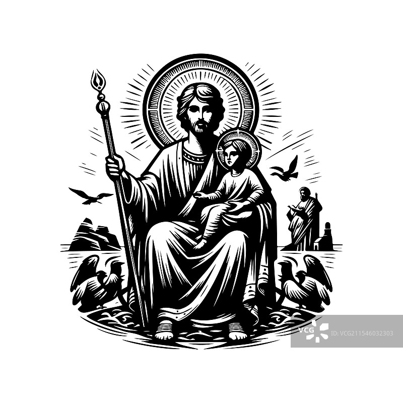 下载创意的顿悟剪影图片素材