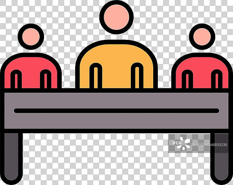 商务人士线条填充图标设计图片素材