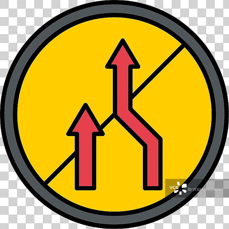 禁止超车线填充图标设计图片素材