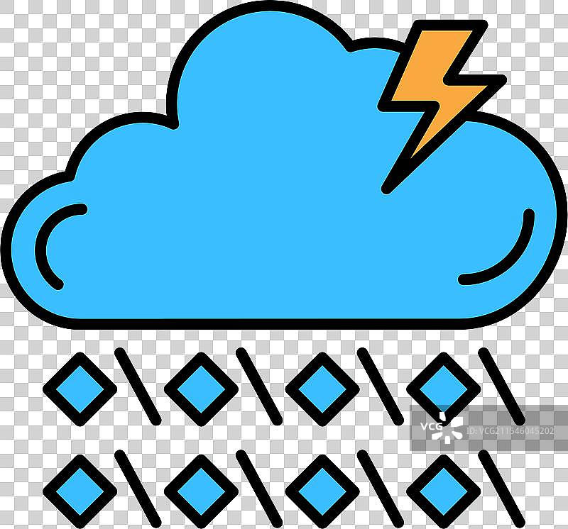 冰雹线填充图标设计图片素材