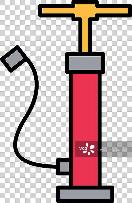 手动空气泵线条填充图标设计图片素材