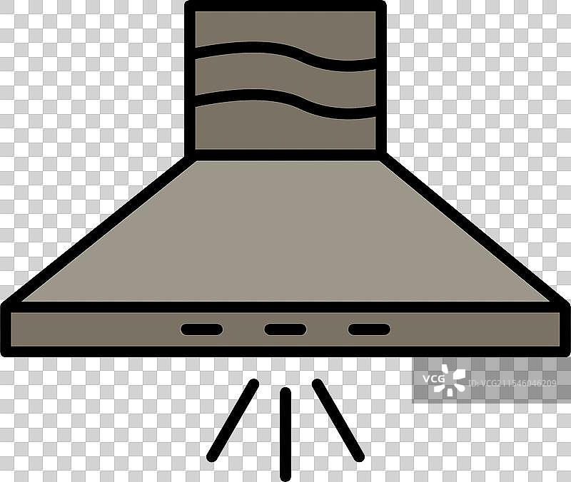 厨房油烟机线条填充图标设计图片素材