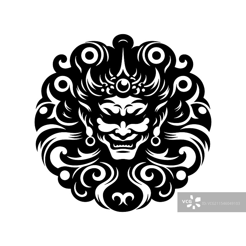 日本天狗剪影 - 神话生物图片素材