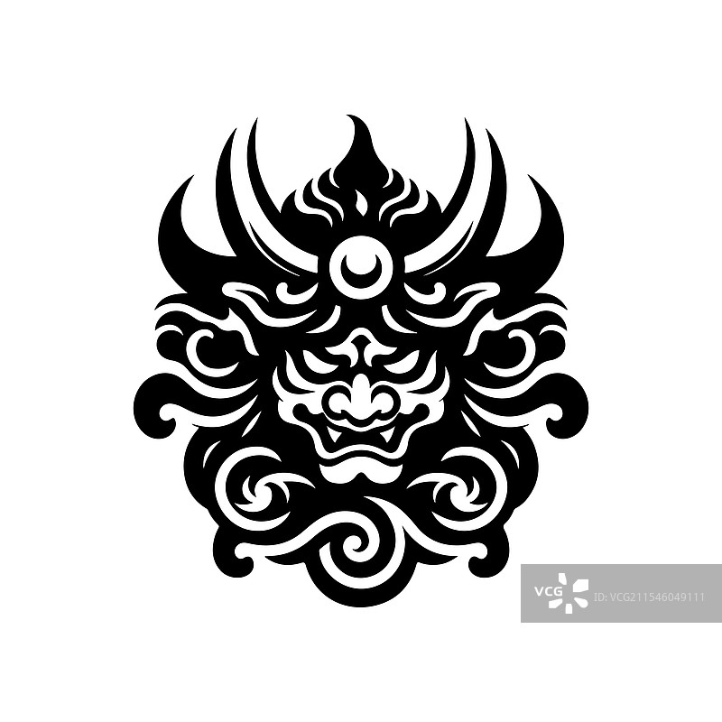 日本天狗剪影 - 神话生物图片素材